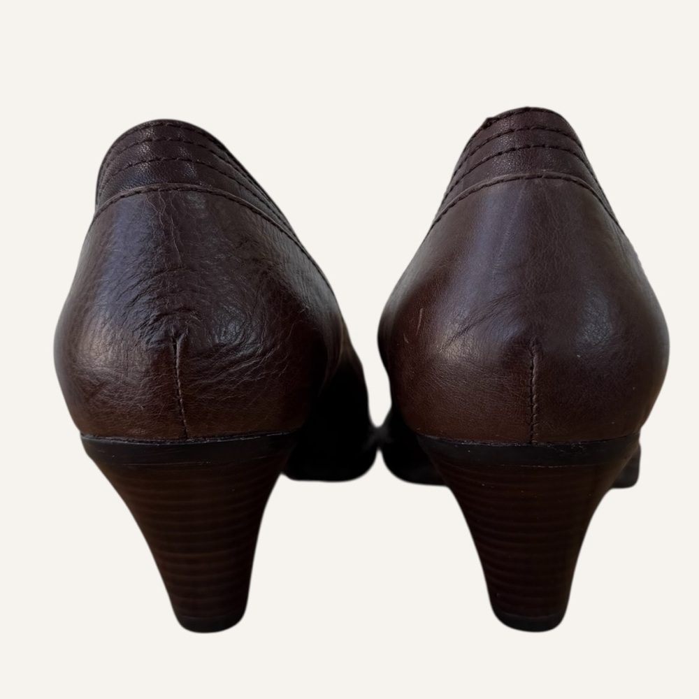 Born Comfort Brown‎ Leather Career Office Pumps Size 39 / 8 - Picture 7 of 8